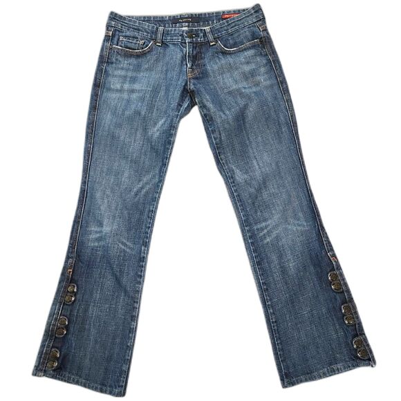 Citizens of Humanity Flare Leg Button Accent Jeans Size 30 x 29 - Picture 1 of 13